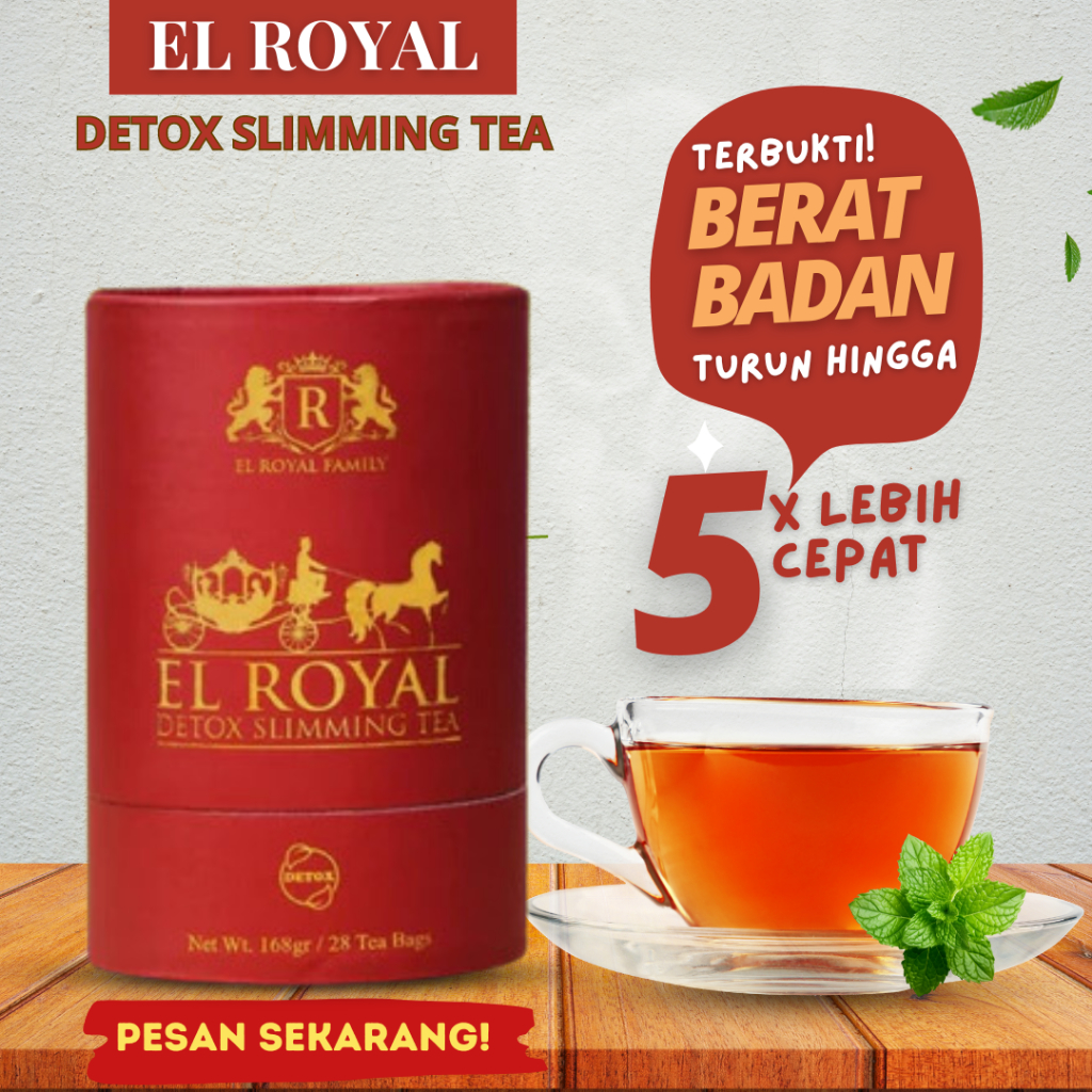 

EL ROYAL PREMIUM FAMILY Teh Herbal Detox Slimming Tea Penurun Berat Badan 5 Kali Lebih Cepat