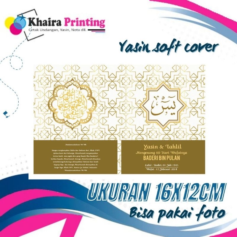 

cetak ysin soft cover custom bisa pakai foto 128 halaman war10