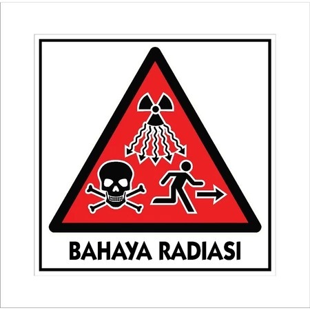 

STIKER VINYL BAHAYA RADIASI Uk. 15 x 15 CM SIGN RAMBU K3