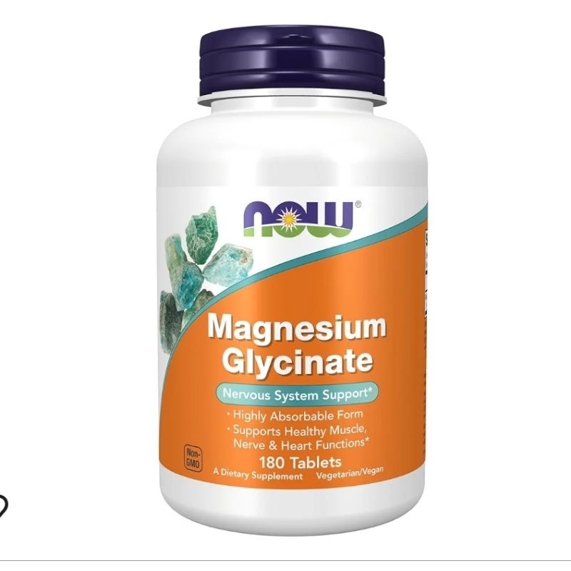 Now Foods Magnesium Glycinate 180 Tablets