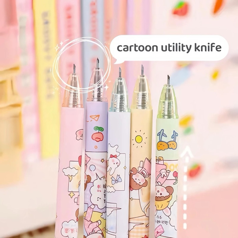 

Pen Cutter Sticker / Pena Tekan Lucu Pemotong sticker / Kertas Kartun Portabel Pemotong Kertas Scrapbook Sederhana VDY