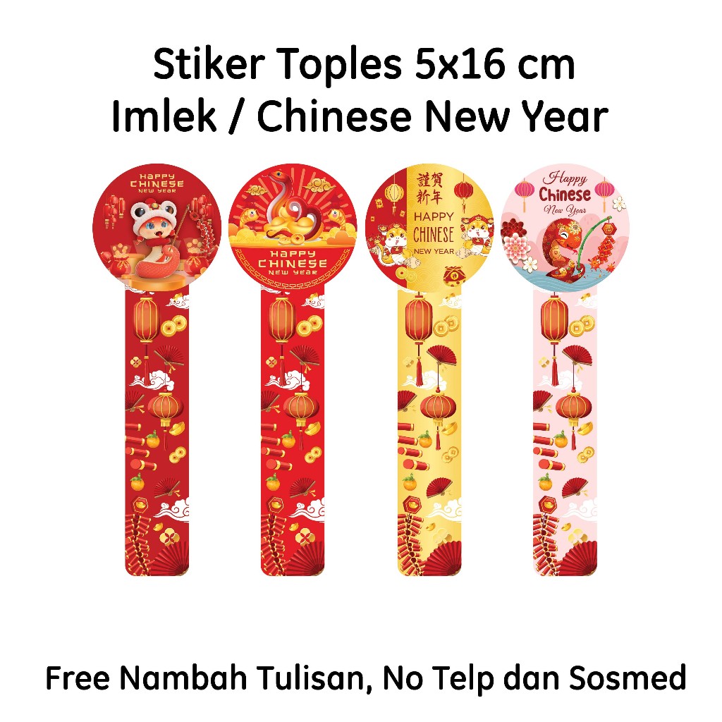 

20 Pcs stiker toples Imlek Chinese New Year