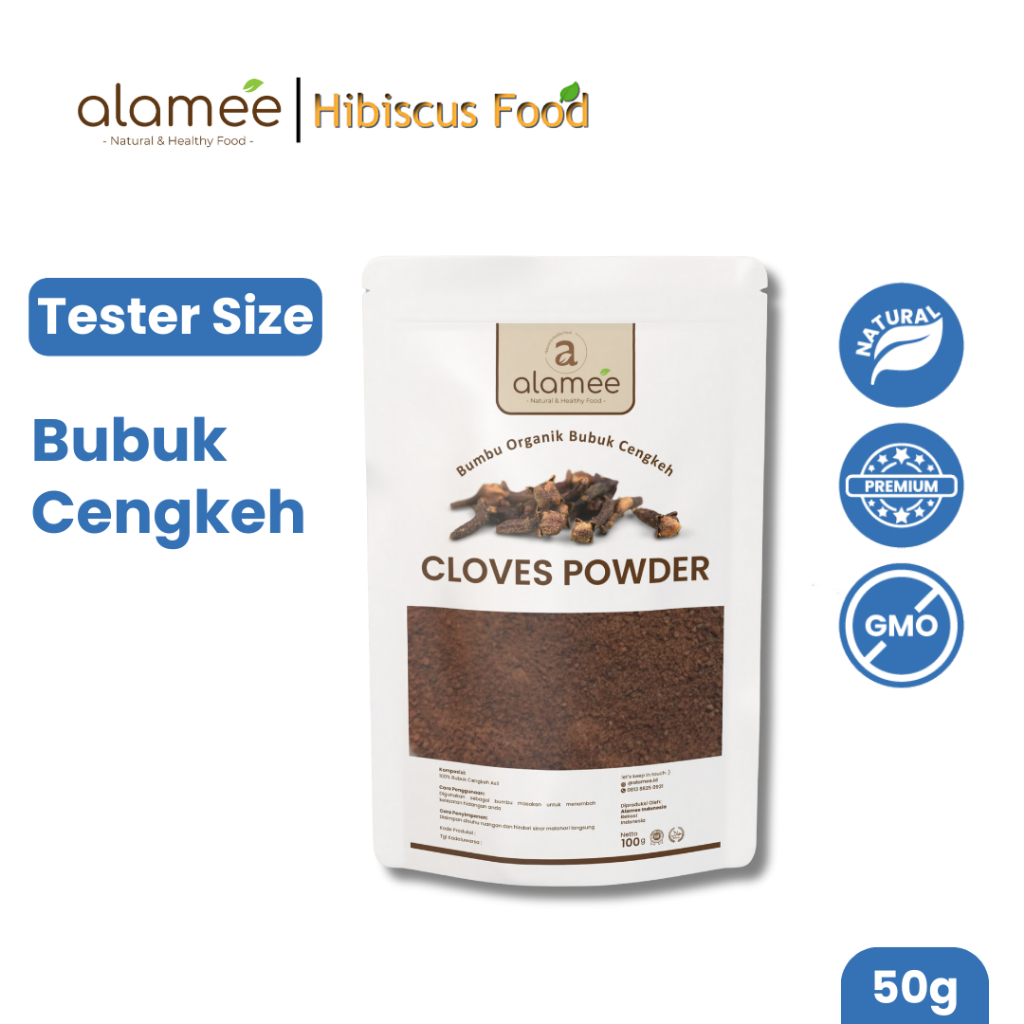 

ALAMEE Cengkeh Bubuk Clove Powder Ground Spice Murni Asli Tanpa Campuran Bumbu Organik