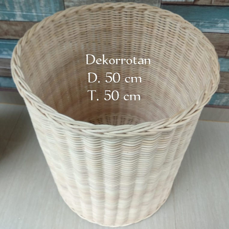 keranjang rotan bulat besar penyimpanan baju kotor keranjang laundry  wadah mainan anak super jumbo