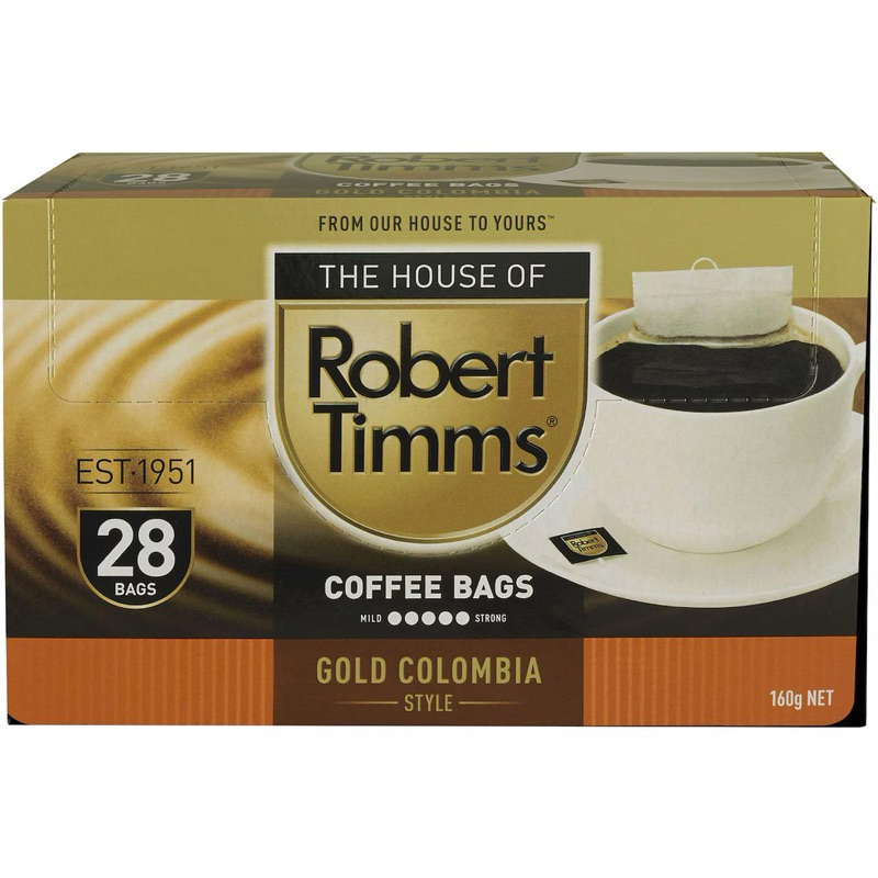 

Robert Timms coffee bags gold colombia australia