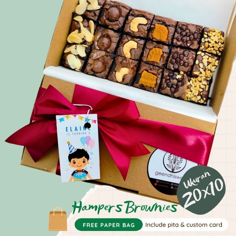 

Hampers Bingkisan Fudgy Brownies Panggang Geendhisweet Dark Coklat