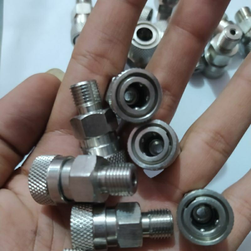 Mini Kupler Betina Drat Luar Stainless/Stenlis , Kupler Gejluk Stenlis/Staenlis 100% IMPORT