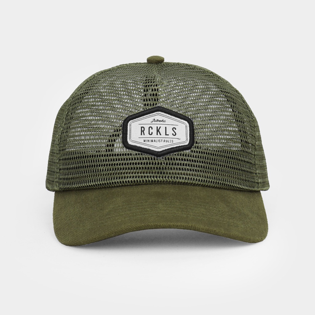 RCKLS. Topi Pria Jaring Trucket | Topi Trucker Ramos Army