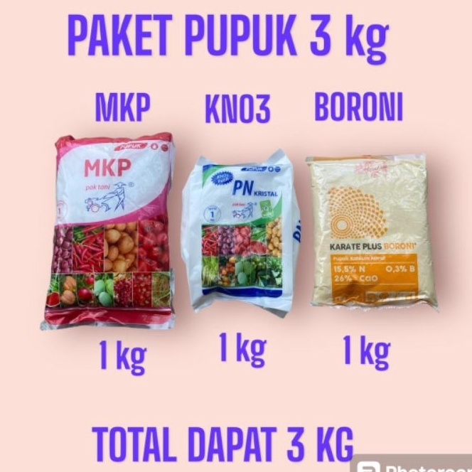 Flash Sale pupuk 3 kg pupuk MKP pak tani  kno3 pak tani dan boron pupuk anggur