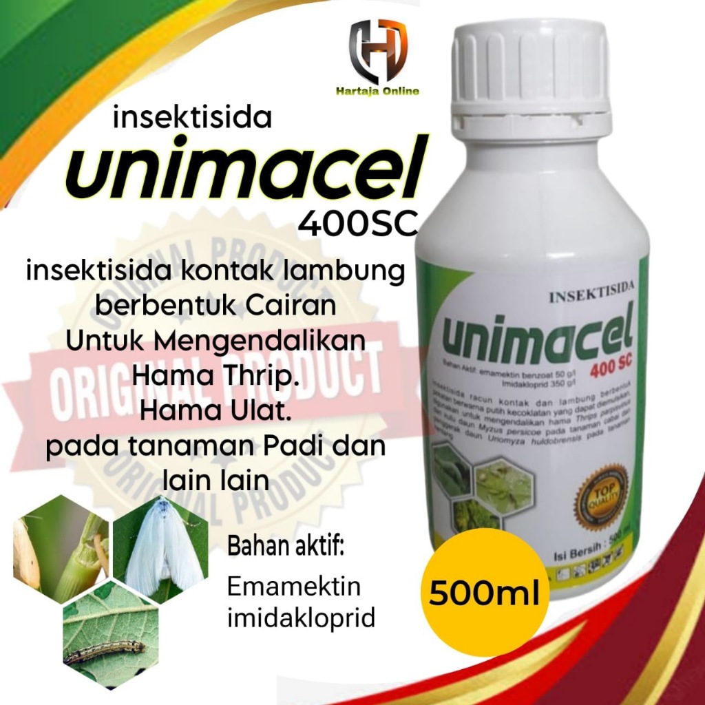 insektisida Unimacel 500ml Promo Obat Hama Ampuh/emamektin/tani/tanaman/pupuk/zpt/emacel/unimacel