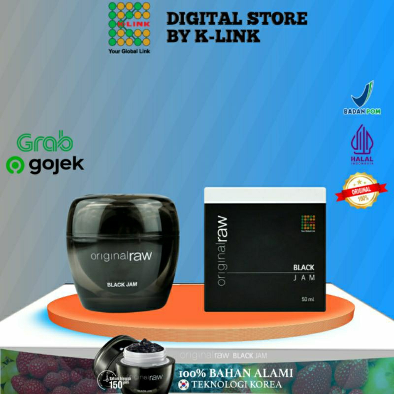 BLACK JAM RAW ORIGINAL KLINK CREAM PELEMBAB WAJAH KOREA ASLI K LINK