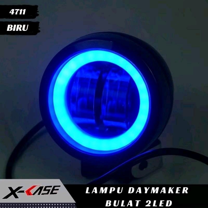 Lampu Tembak Sorot Daymaker Led 2 Lensa Model Bulat Lampu Sorot Senja Led Universal