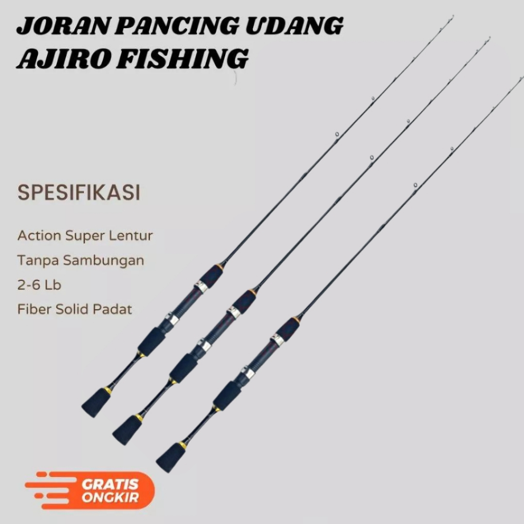 Joran pancing udang murah super lentur custom 1 set 100 120 135 150 cm