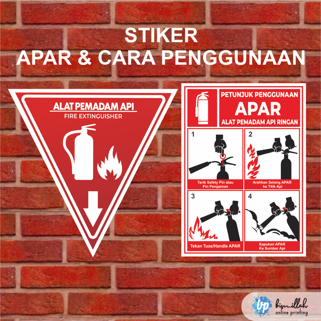 

Stiker APAR dan Cara penggunaan APAR