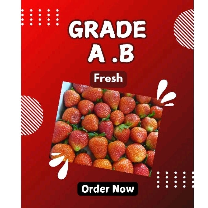 

STRAWBERRY GRADE AB 1KG /BERRY BLISH/STRAWBERRY MURAH