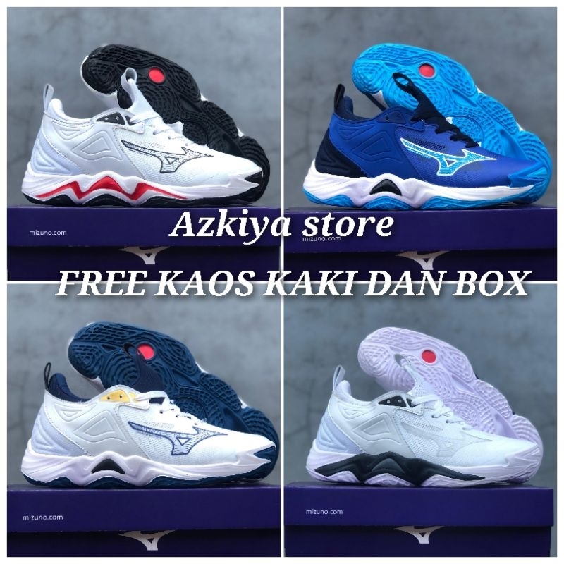 Sepatu Mizuno Momentum Low Sepatu Volly Pria Sepatu Volly Wanita Sepatu Basket Sepatu Badminton Mode