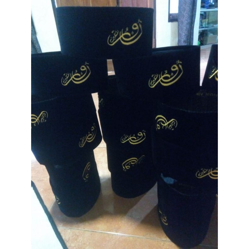 Peci/songkok hitam AC bordir custom