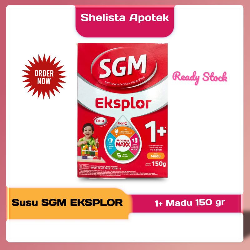 Susu SGM EKSPLOR 1+ RASA MADU 150 gram / Susu Formula Bubuk 1-3 Tahun