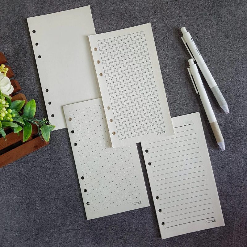 

LOOSE LEAF A5 , A6 KERTAS FILE ISI BINDER 6 HOLES / KERTAS BINDER A5, A6 / 6 LUBANG RING / BAHAN BOOK PAPER 90 GSM