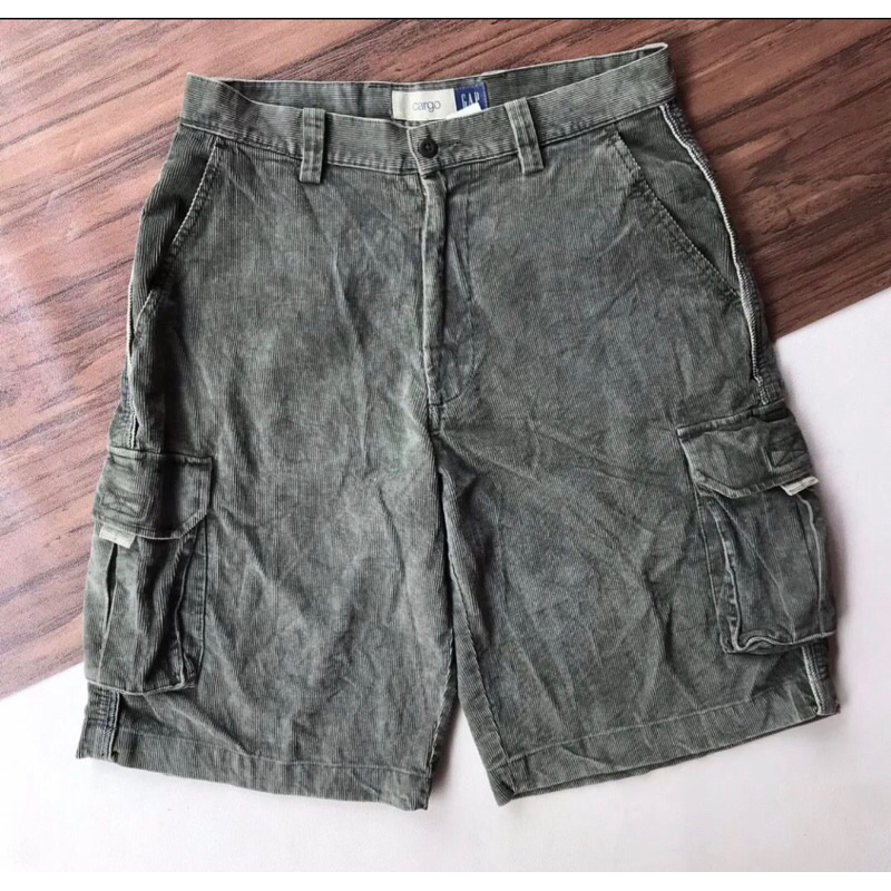 celana pendek cargo corduroy gap second