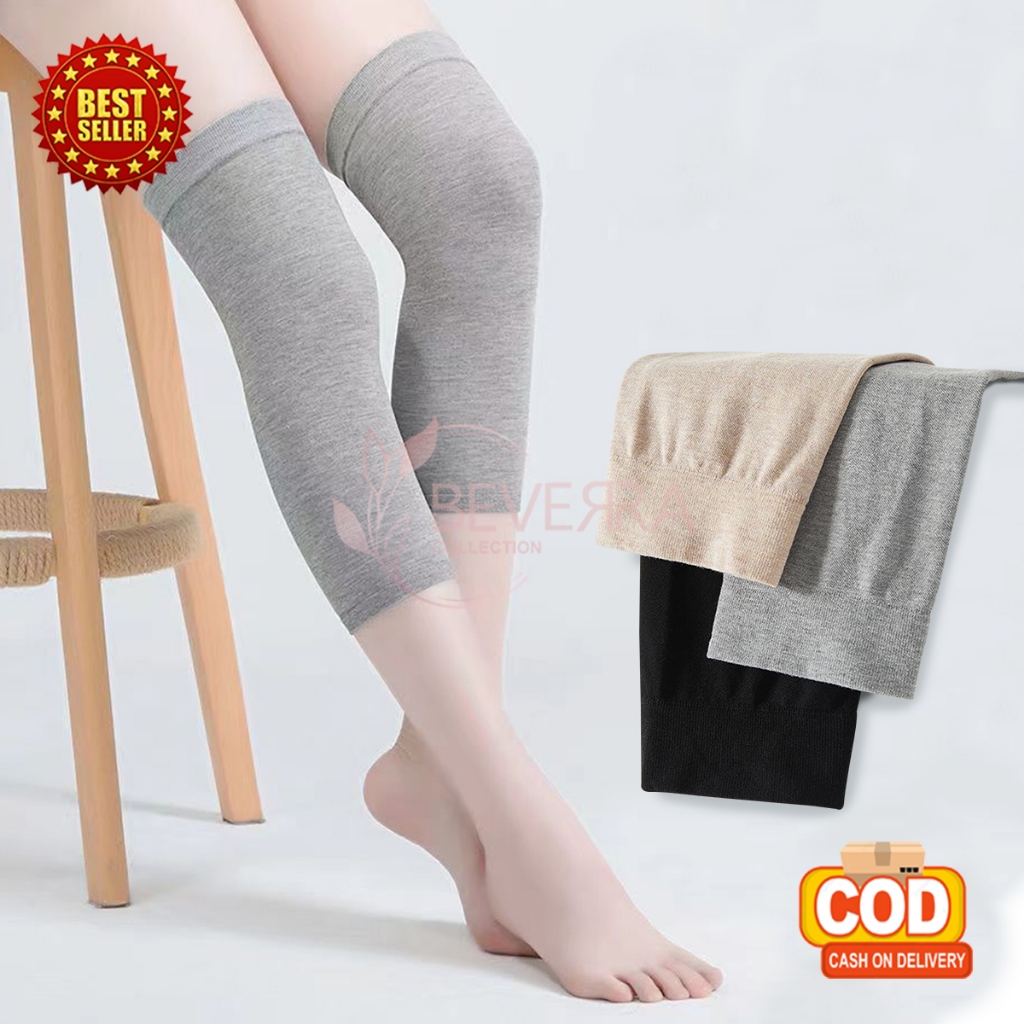 Manset Kaki Wanita Pria Panjang Tebal Deker Lutut Pelindung Kaki Fashion Olahraga Voli Futsal Unisex