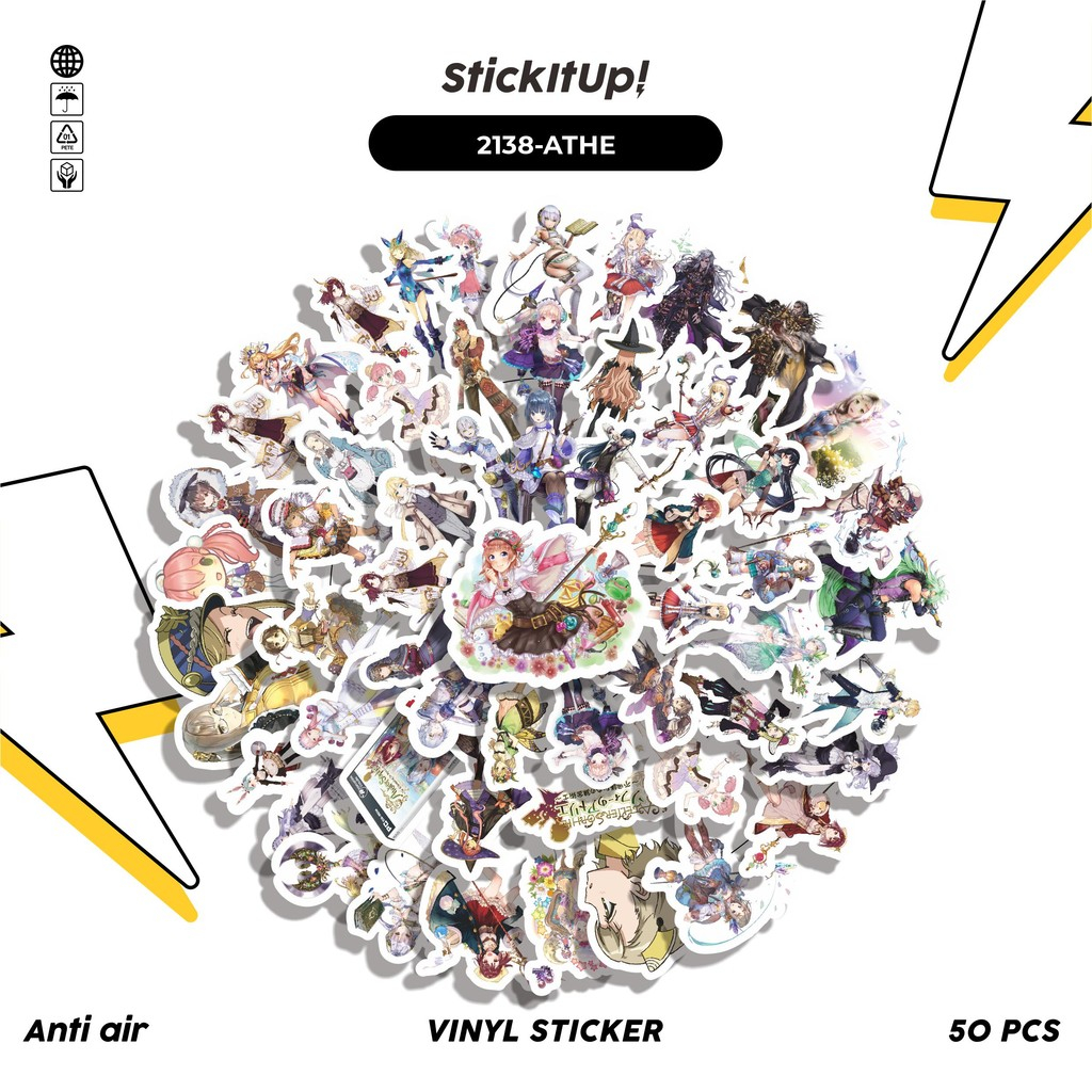 

COD✨ 50 Pcs Stiker Pack GAME SERIES ATELIER SOPHIE CHARACTER MIX 01Lucu Aesthetic Vynil Waterproof untuk Freebies Sticker Buku Journal Casing HP Laptop