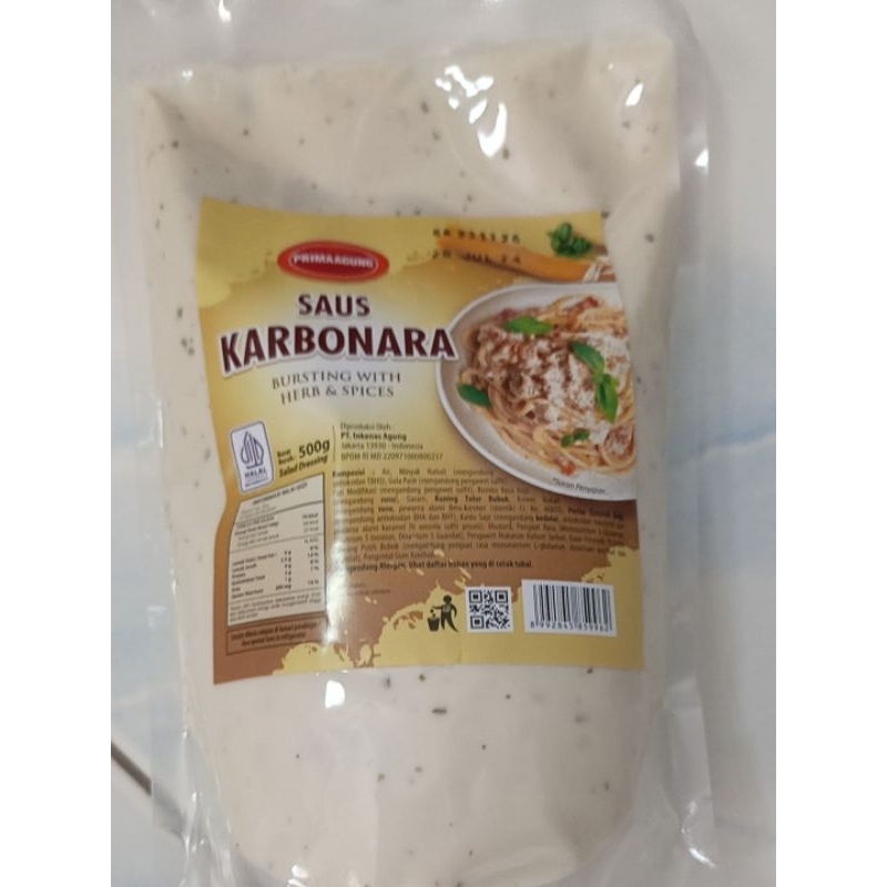

Saos Karbonara Prima Agung 500gr