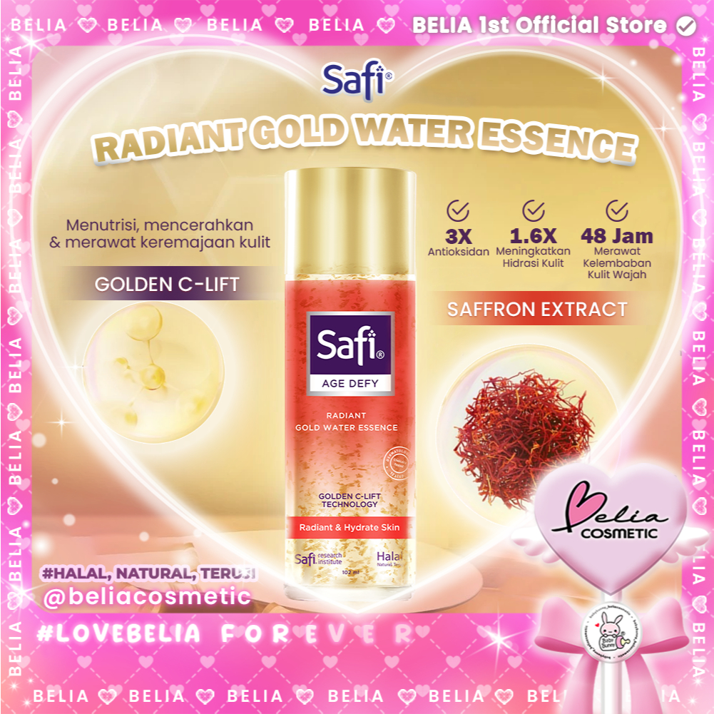 ❤ BELIA ❤ SAFI Age Defy Radiant Gold Water Essence 102 ml | Toner Essence | Perawatan Wajah