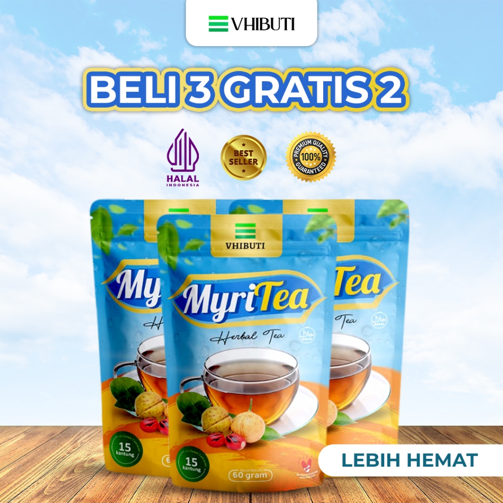 

VHIBUTI MyriTea - Teh Herbal Untuk Membantu Tidur Lebih Nyenyak Paket Beli 3 Gratis 2