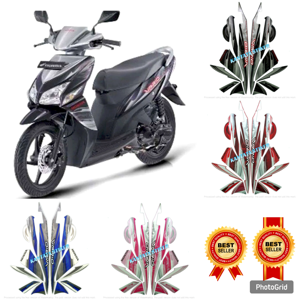 STIKER STRIPING MOTOR HONDA VARIO CW 110 2010 KARBU STRIPING VARIO KARBU 2010 FULL SET