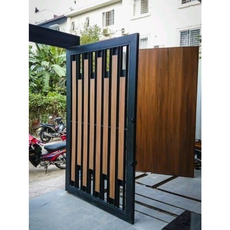 PAGAR WOODPLNAK MOTIF MINIMALIS HARGA PER METER