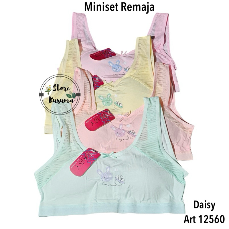 Miniset Bra Remaja Daisy dengan Kait busa bisa dilepas | Miniset Remaja dengan kait dan busa tipis D