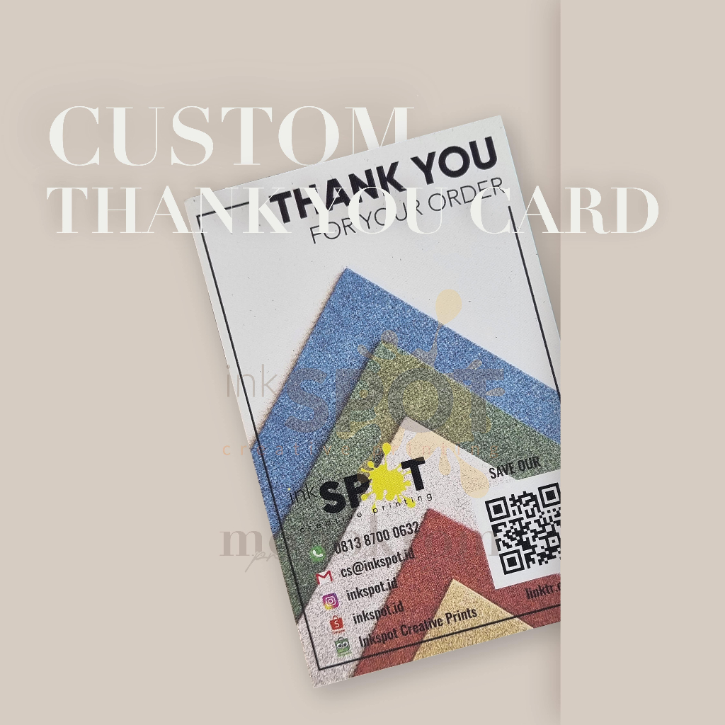

Thank You Card - A7 (10,5 x 7,5 cm) - 1 Muka
