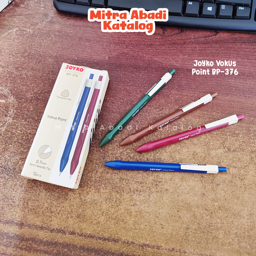 

(12 PCS) PULPEN JOYKO VOKUS POINT BP-376 / PULPEN MURAH TINTA HITAM GROSIR 1 PACK BOLPEN PENA MINIMALIS 0,7 MM ALAT TULIS SEKOLAH KANTOR MITRA ABADI KATALOG JOGJA