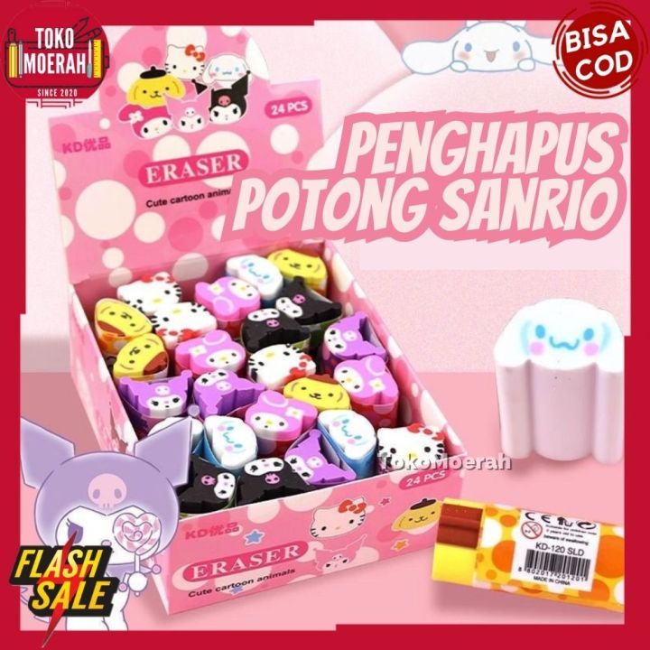 

READY 1 PCS PENGHAPUS POTONG SANRIO PENGHAPUS KARAKTER SANRIO KUROMI CINAMOROL MELODY TIN TIN