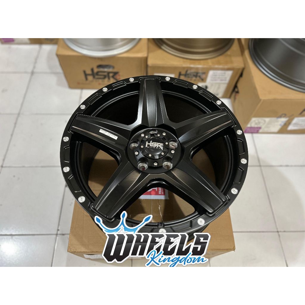 VELG JEEP PELEK MODEL OFFROAD R17 HSR LANDMARK PCD 5X114 WARNA HITAM VELG INNOVA XPANDER RUSH