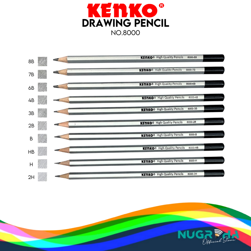

PENSIL GAMBAR KENKO NO 8000 ARTCLUB PROFESIONAL HIGH QUALITY