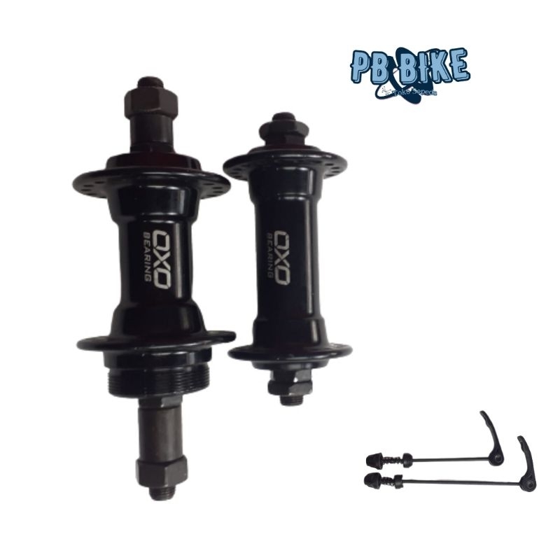 Hub Free hub HFH Boost Sepeda OXO 4 bearing hole 36 Drat ulir Hitam Depan Belakang