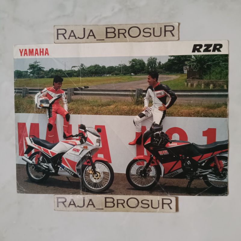 Poster brosur katalog flyer jadul lawas Yamaha RZR/RZ R 6speed 2tak 1993