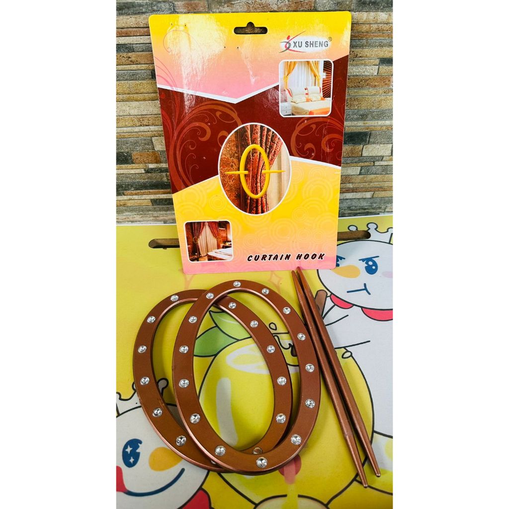 TERMURAH 1 Pasang 2pcs Tusuk Konde Gorden Motif Konde Gorden Pengait Gorden