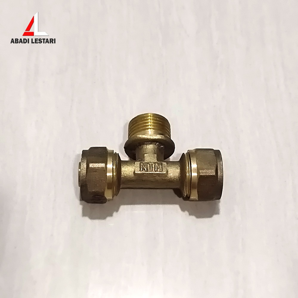 TEE SOCK AIR PANAS DRAT LUAR KUNINGAN 1/2 INCH / TEE SOCK AIR PANAS DRAT DALAM KUNINGAN 1/2 INCH