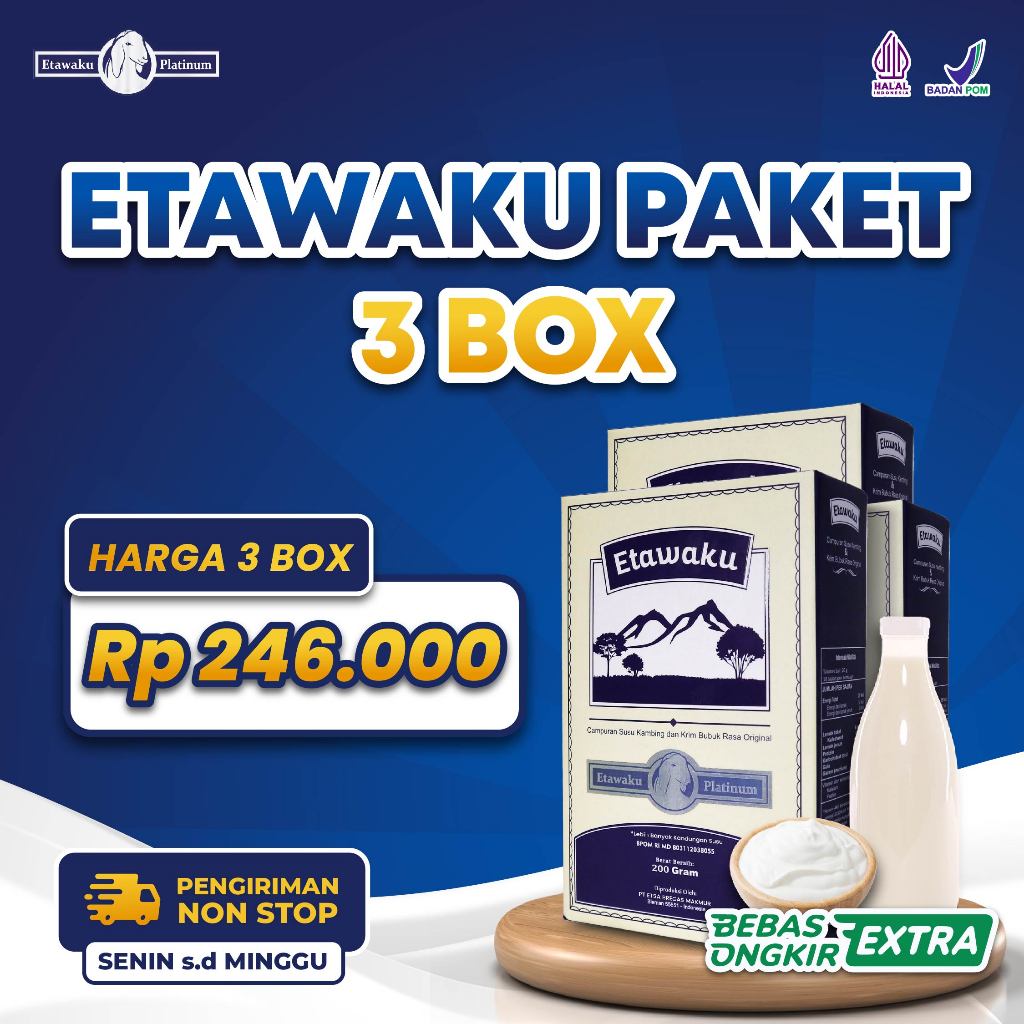 

ETAWAKU PLATINUM Susu Kesehatan dan Menambah Kepadatan Tulang - 1 Box