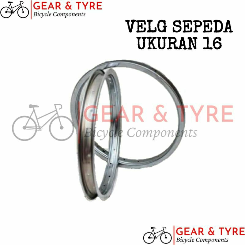 Velg Sepeda 16 Inch / Peleg Sepeda Ukuran 16 / Velg Sepeda Anak Ukuran 16 Almini (Aluminium)