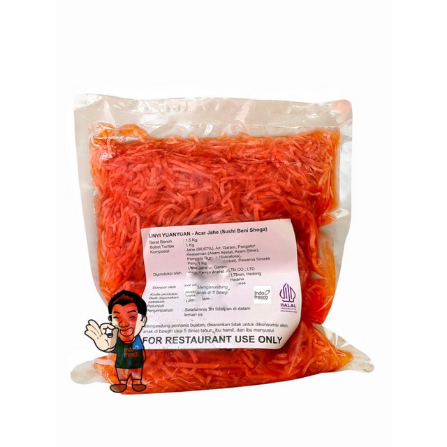 

Benishoga Sushi- Red Pickled Ginger- Acar Jahe Merah Halal 1Kg