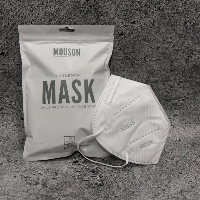 MASK KN95 MOUSON ISI 10 EARLOOP FACE MASK MEDIS DISPOSABLE MASK MASKER MULUT MASKER WAJAH - MASKER M