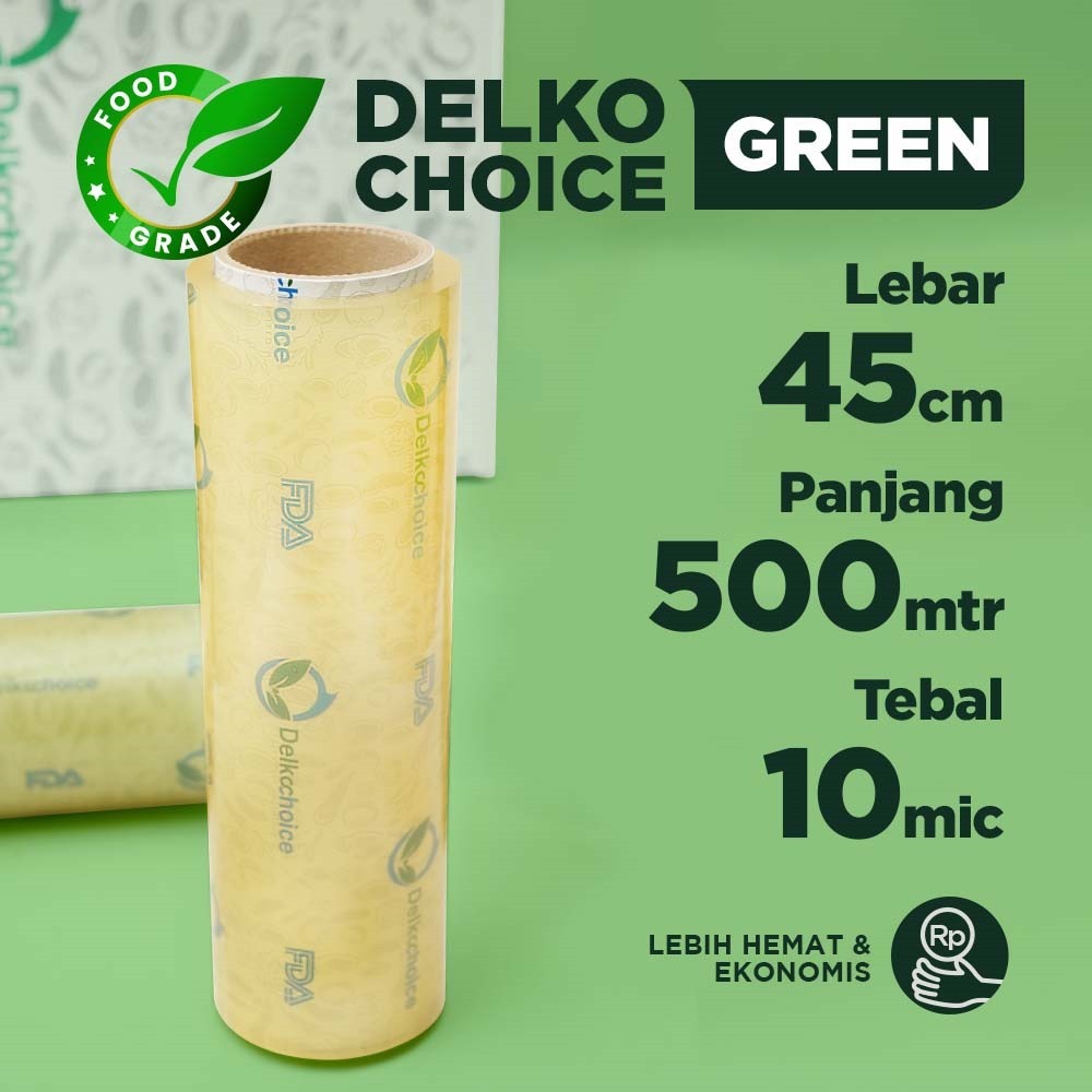tyu Plastik Wrap Pembungkus Makanan Delkochoice Hijau / Plastik Food Wrap