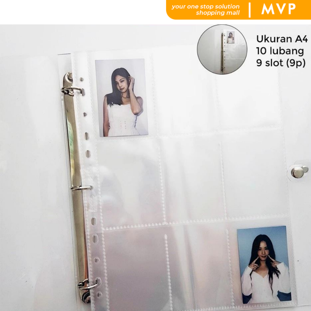 

MVP Kantong Photocard Binder A4 9P A5 4P A6 3P Sleeve Tempat Polaroid Kpop Sleeve Foto Kartu