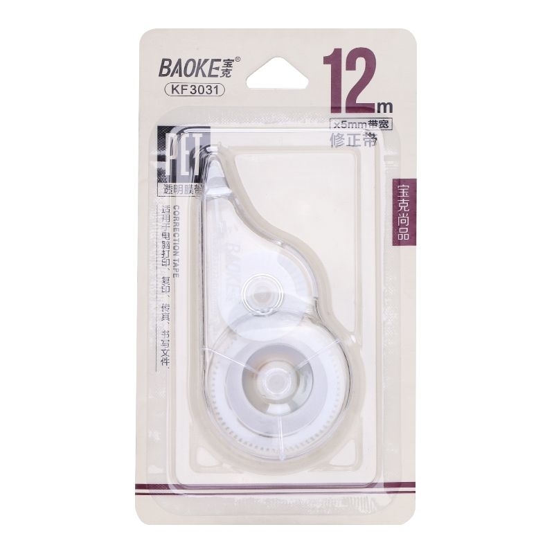 

BAOKE Correction tape / Tip x kertas, transparan 12m KF3031