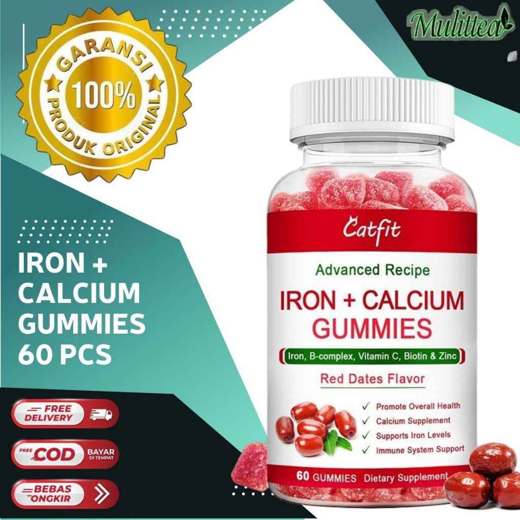 Catfit Permen Kurma merah tinggi Kalsium Zat Besi Vitamin C, Vitamin A, Vitamin B Kompleks