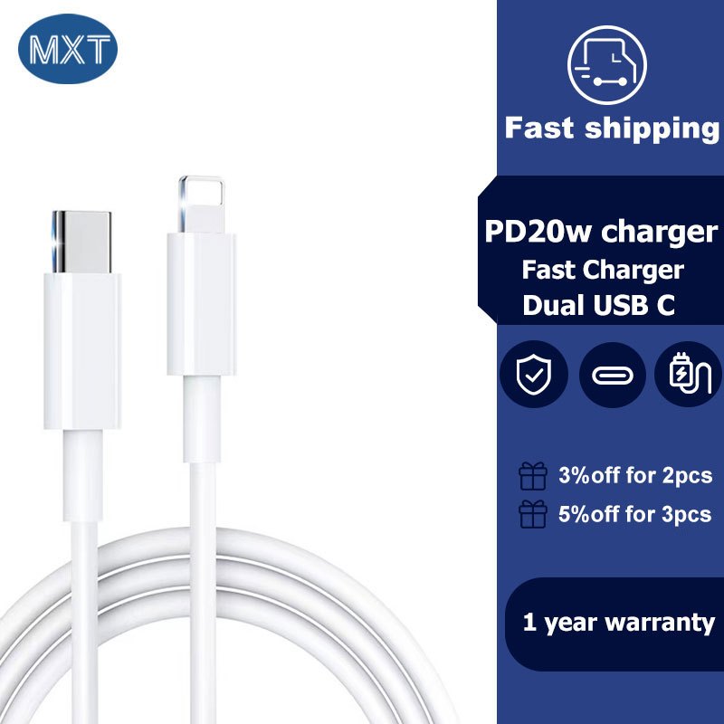 MXT 20W iphone Kabel Charger Type-C to Lightning Fast Charging For Iphone iPad iPod